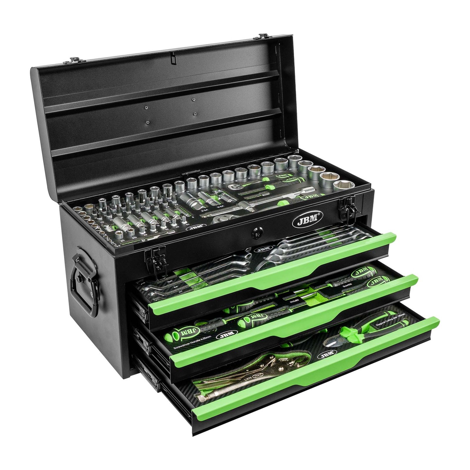 Mini Servante JBM Caisse a outils 143 pcs 3 tiroirs 54261