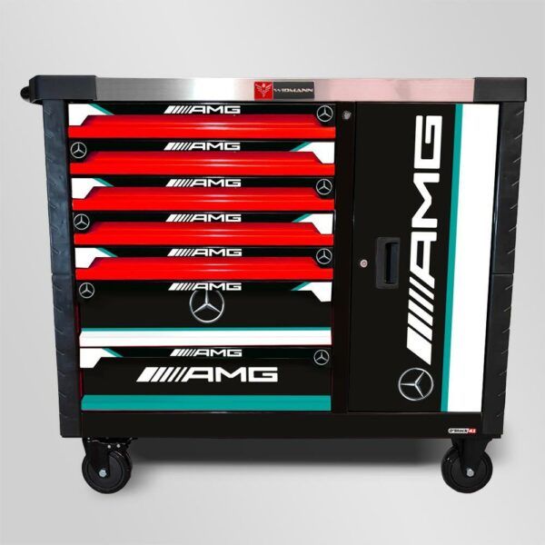 SERVANTE ATELIER XXL KINGSIZE Kraftmuller Déco Mercedes AMG 7 tiroirs 6 remplis + grand placard