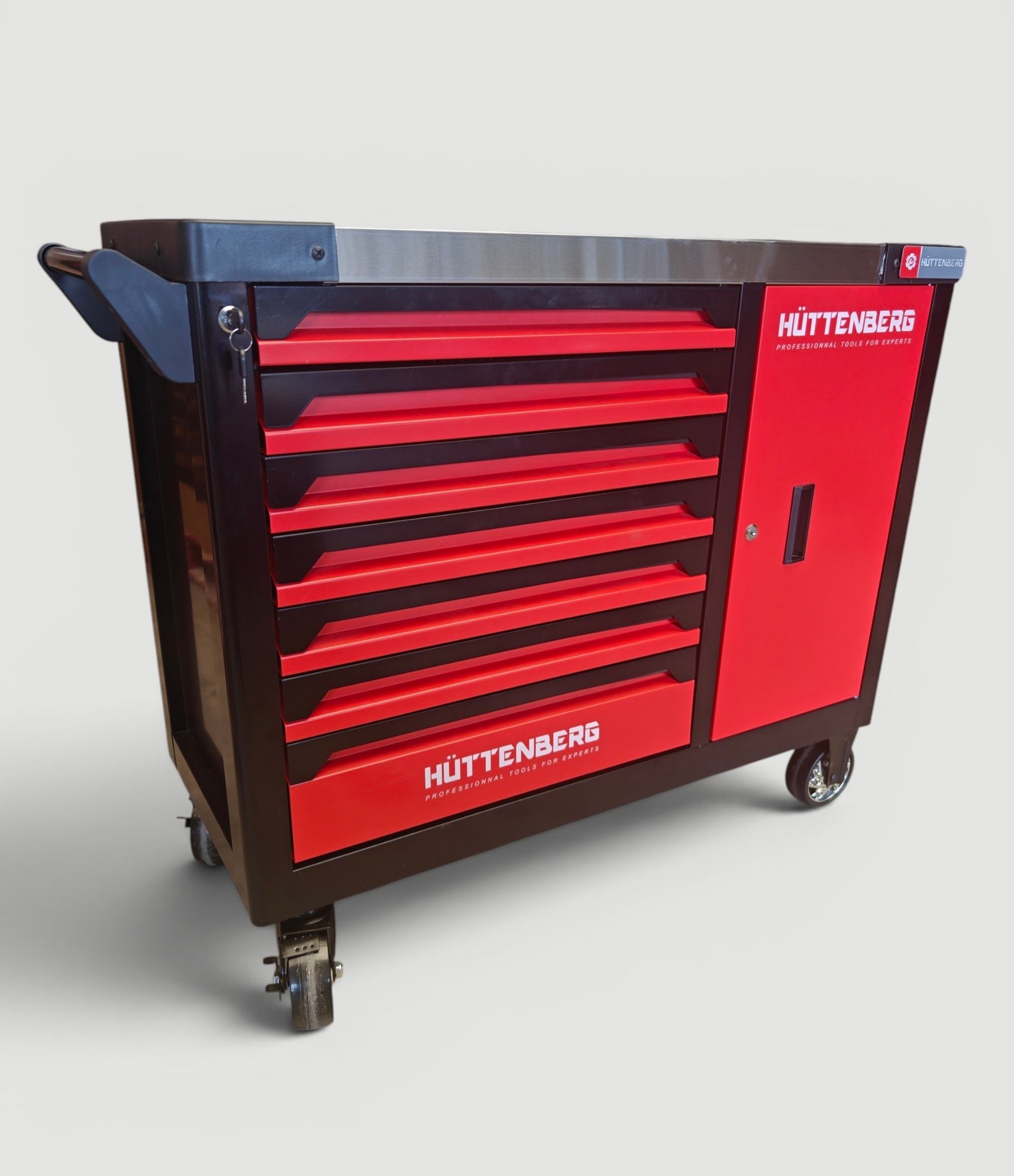 Servante Atelier XXL Huttenberg Kingsize 7 tiroirs 6 remplis + clé dynamométrique 40-210nm