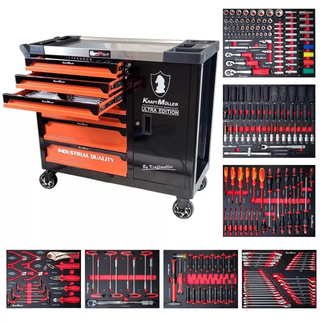 Servante d’atelier Kraftmuller Kingsize XXL 7 tiroirs 7 remplis PRO EDITION