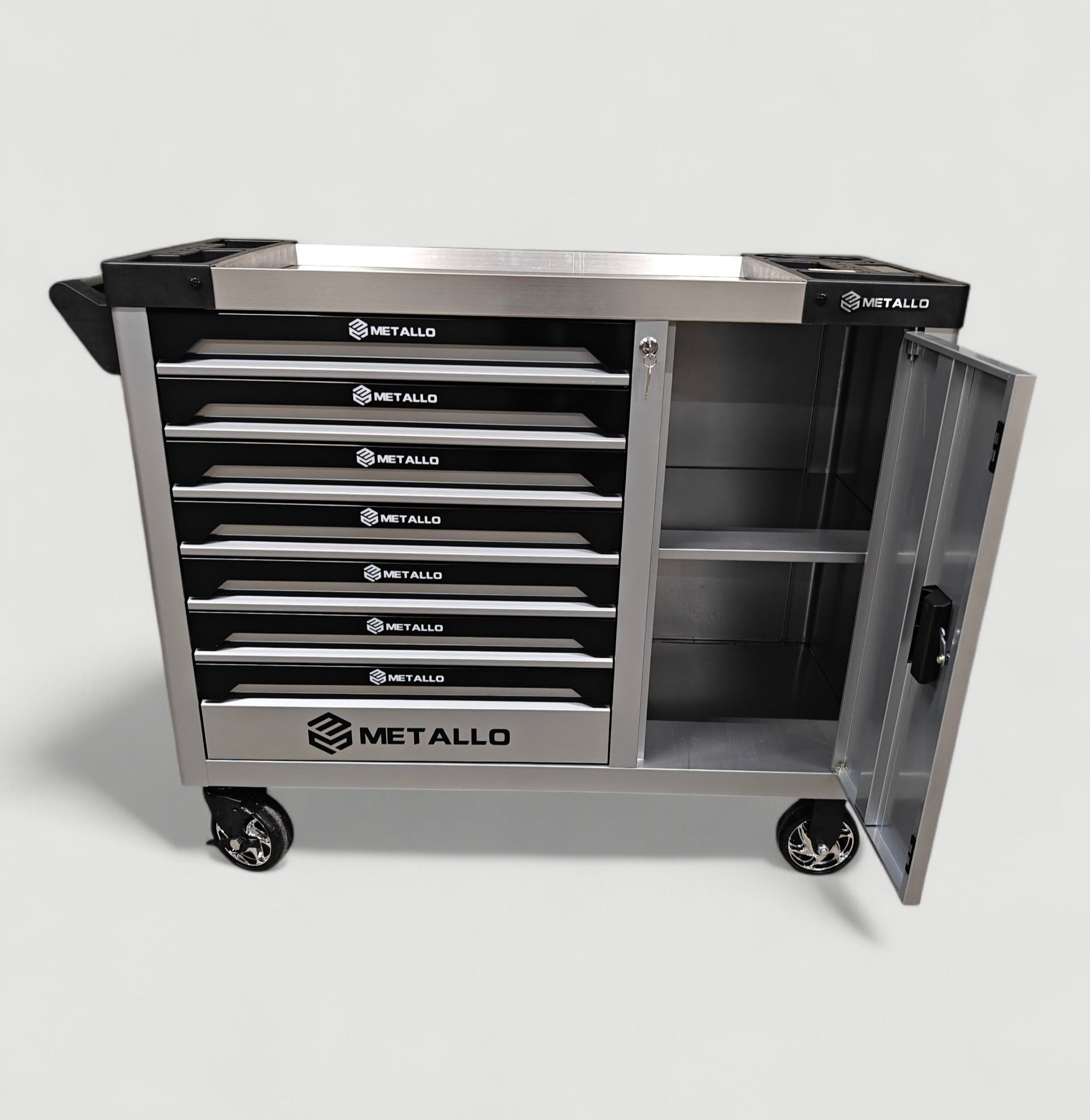 Servante Atelier XXL Metallo Kingsize 7 tiroirs 6 remplis + clé dynamométrique 40-210nm