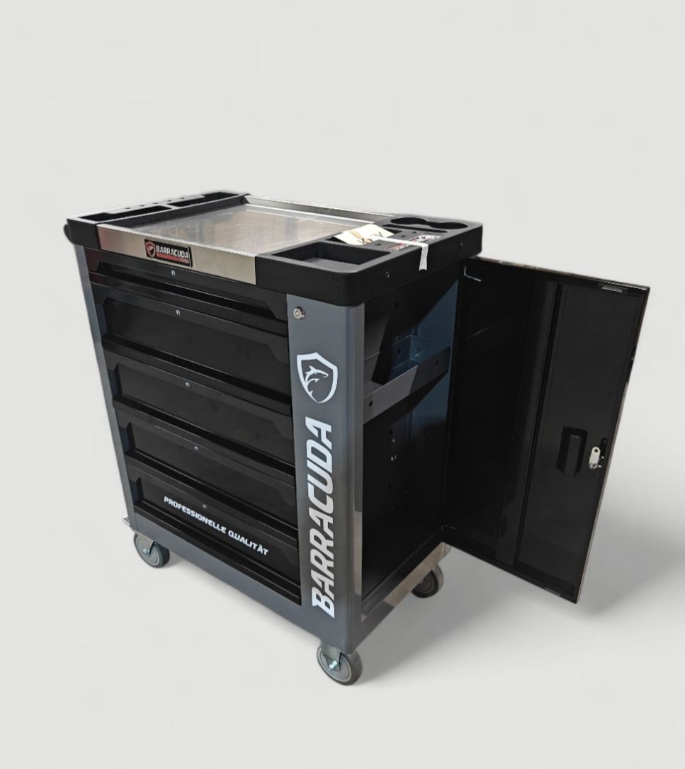 Servante d’atelier Barracuda vide 5 tiroirs + placard lateral de rangement